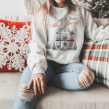 Christmas Charm Victorian Home Holiday Sweatshirt