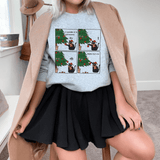 Catmas Chronicles Comical Cat and Christmas Tree Sweatshirt