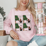 Catmas Chronicles Comical Cat and Christmas Tree Sweatshirt