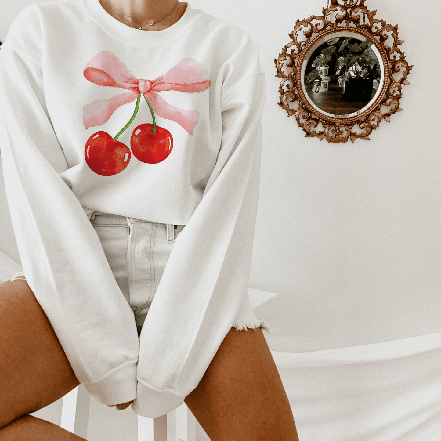 Sweet Bow Cherries Sweatshirt