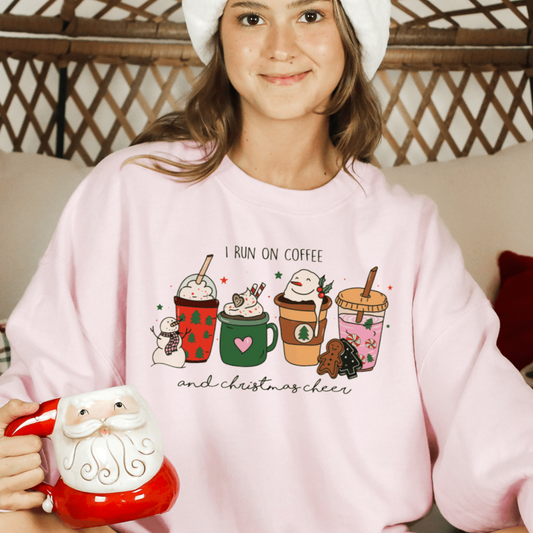 Christmas Cheer and Coffee Crewneck Sweatshirt