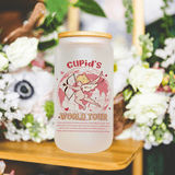 Cupid's World Tour 13 oz Frosted Libbey Glass Can