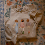 Embroidered Pumpkin Girls Night Sweatshirt or T Shirt