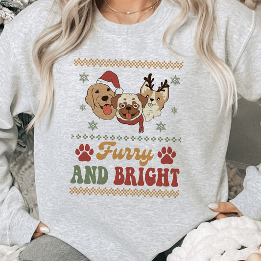 Christmas Furry and Bright Holiday Sweatshirt