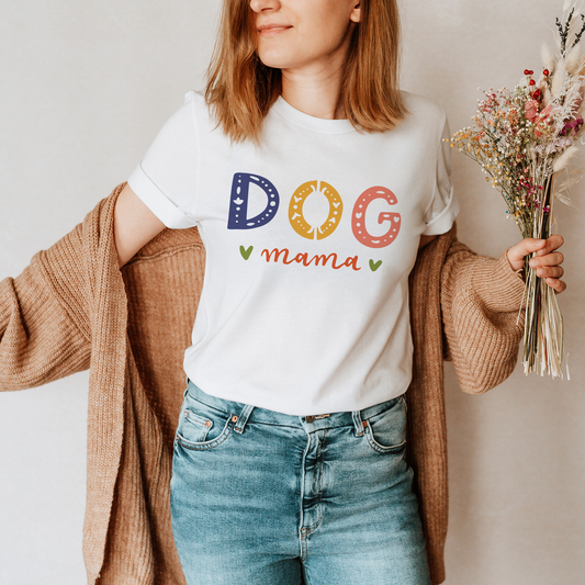 Colorful Dog Mama T Shirt