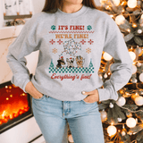 Canine It's Fine We're Fine Everything's Fine Sweatshirt