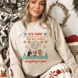 Canine It's Fine We're Fine Everything's Fine Sweatshirt
