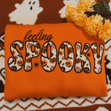Feelin' Spooky Applique Embroidered Sweatshirt or T Shirt