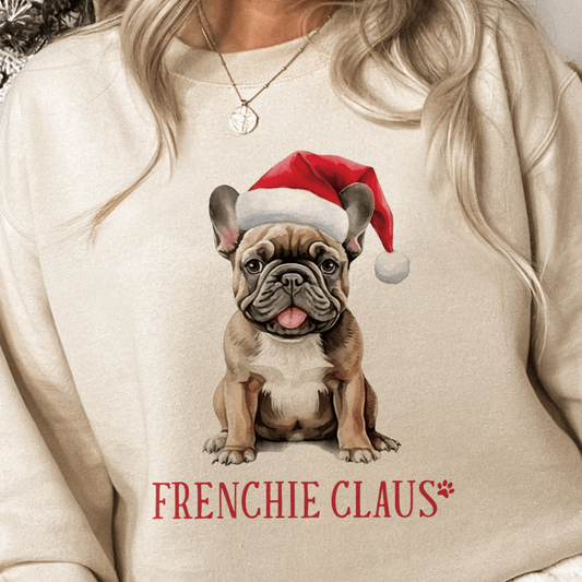 Santa Paws Frenchie Claus Holiday Sweatshirt