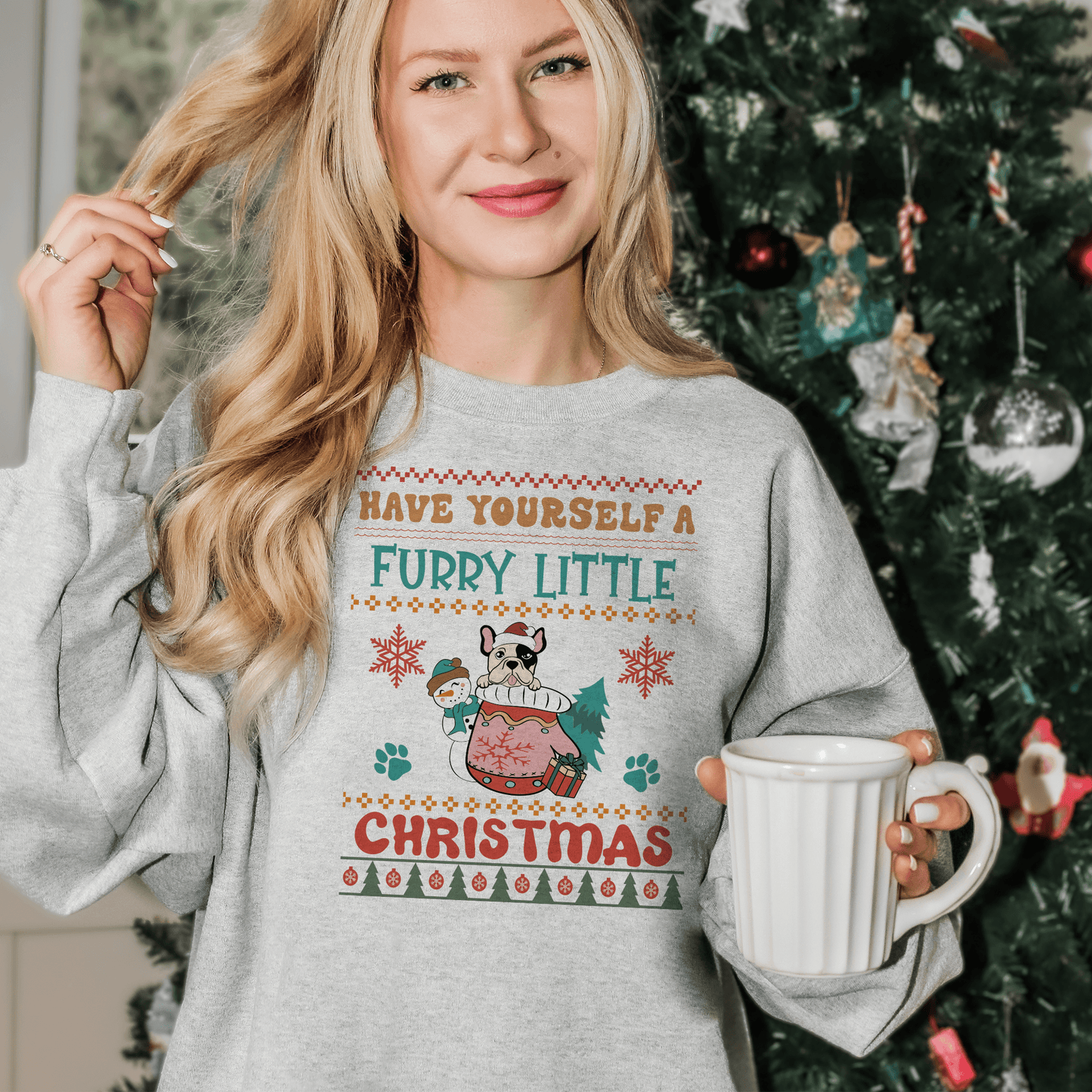 Cozy Frenchie Christmas Sweatshirt