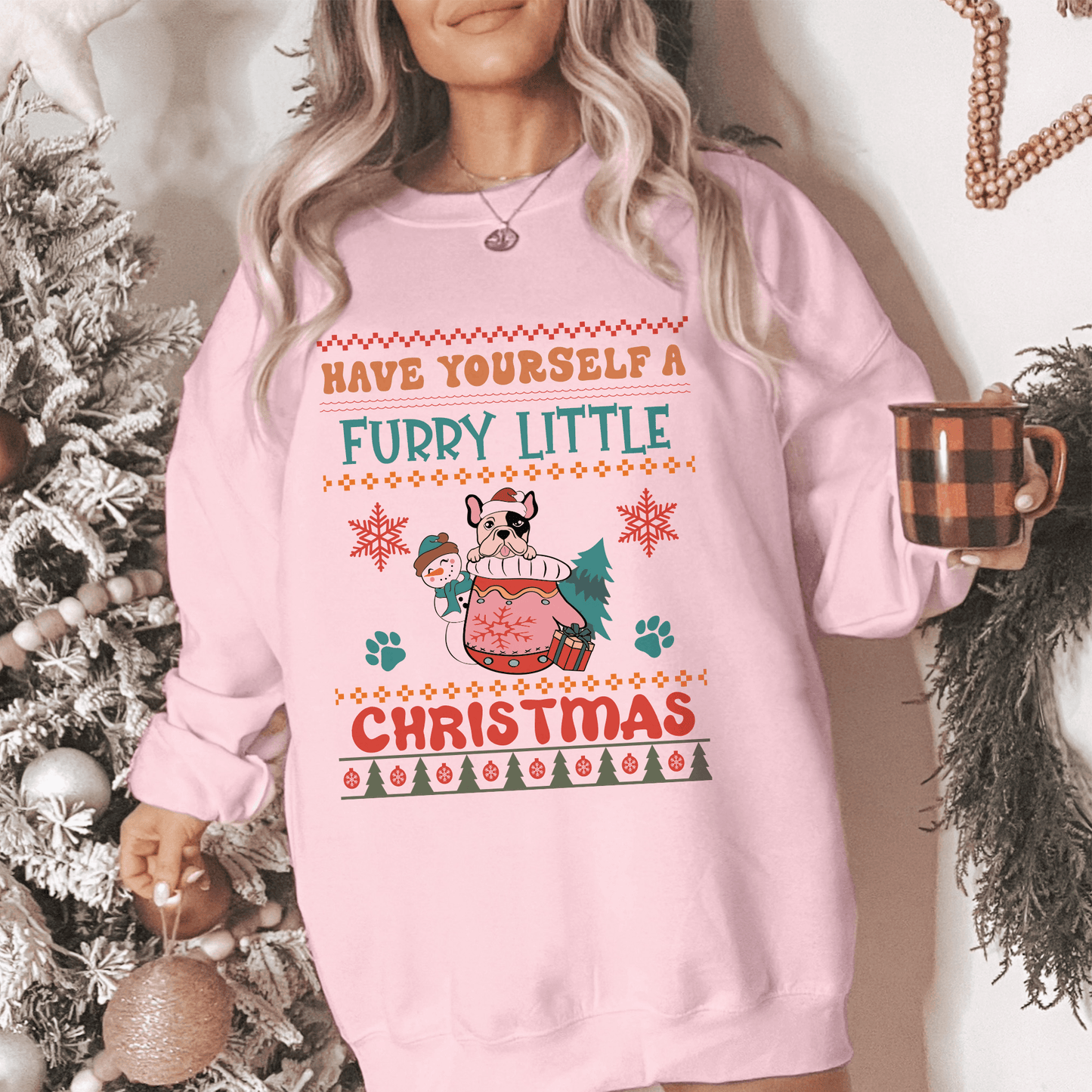 Cozy Frenchie Christmas Sweatshirt