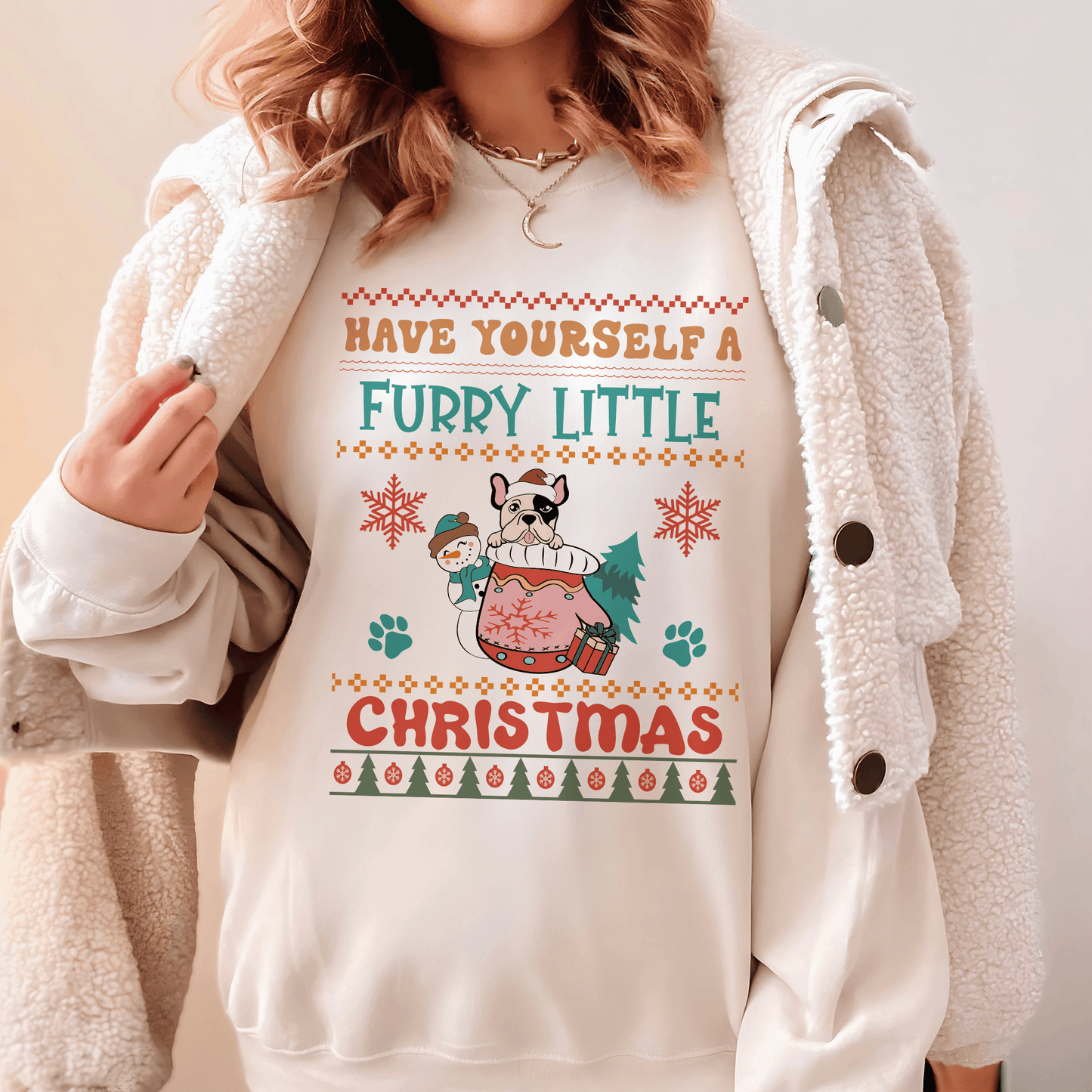 Cozy Frenchie Christmas Sweatshirt