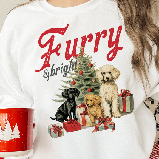 Pawsitively Furry and Bright Pet Themed Festive Sweatshirt