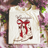 Coquette Inspired Georgia Western Boots T Shirt