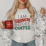 Grinch Before Coffee Festive Sweatshirt