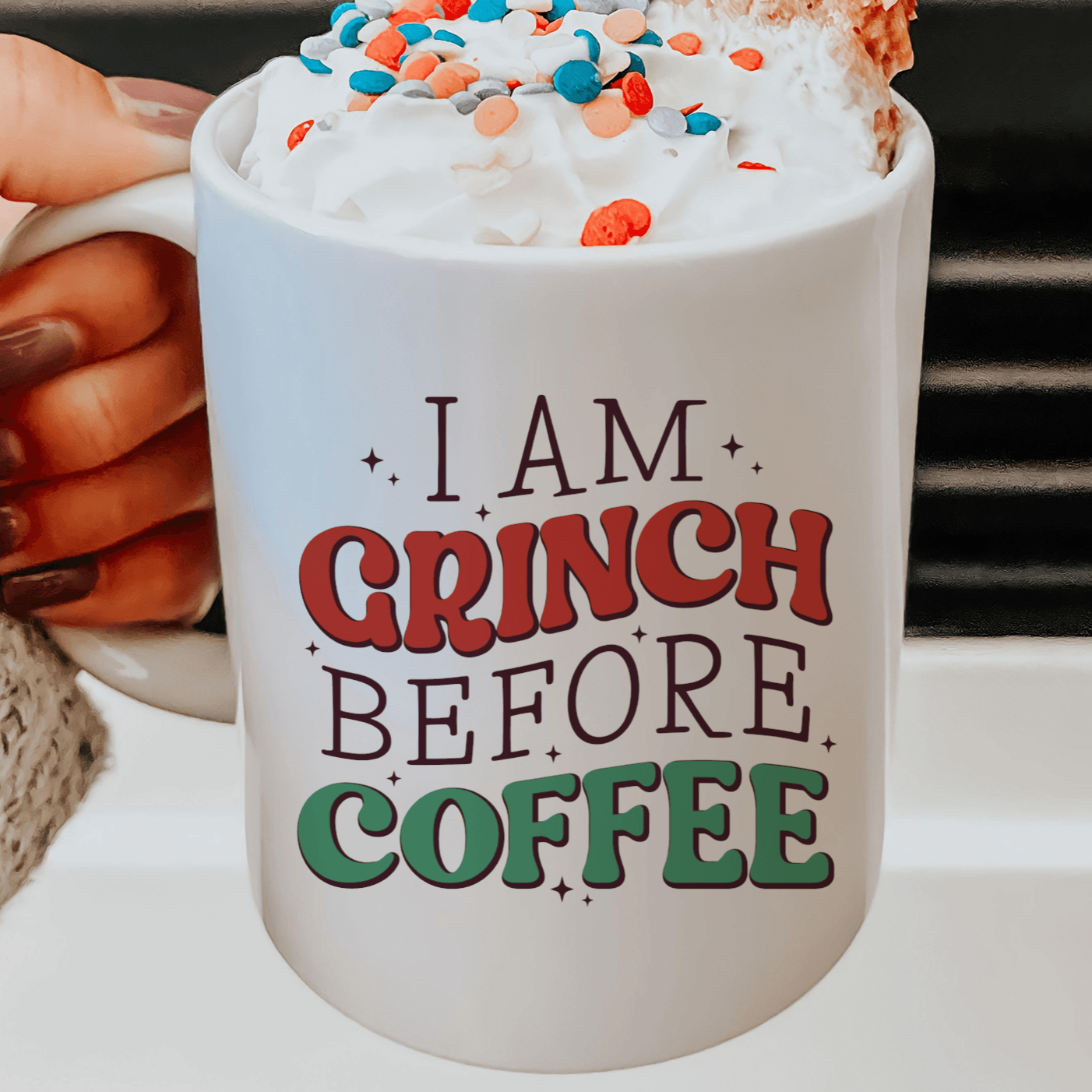 Grinch Morning Mood Holiday 12 oz Ceramic Mug