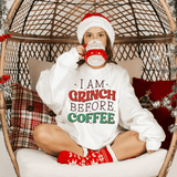 Grinch Before Coffee Festive Sweatshirt