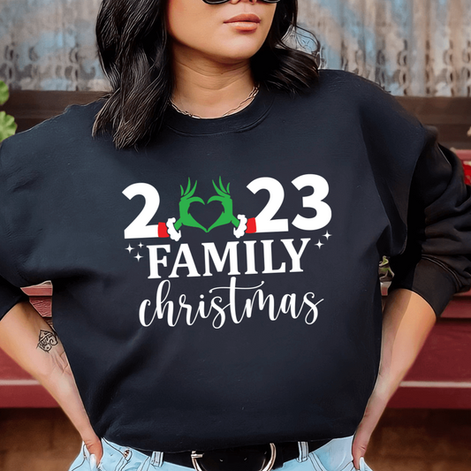 2023 Grinch Hands Family Christmas Sweatshirt