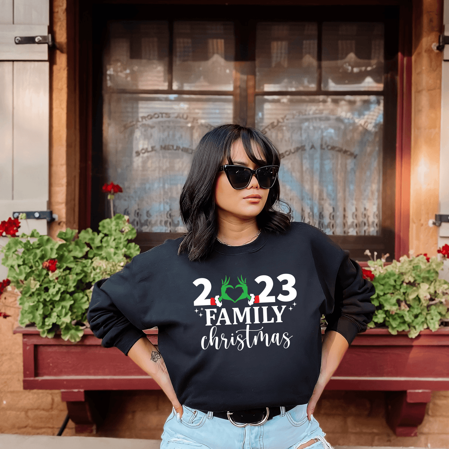 2023 Grinch Hands Family Christmas Sweatshirt