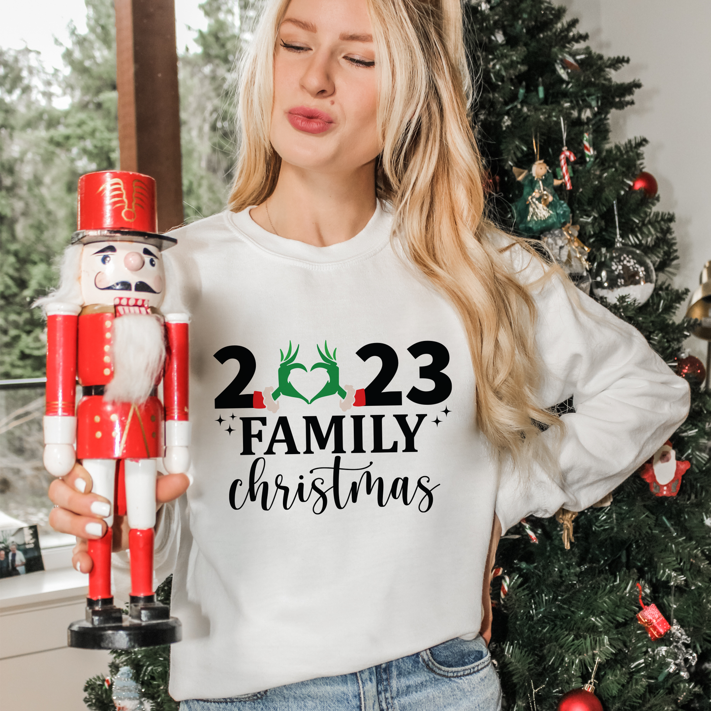 2023 Grinch Hands Family Christmas Sweatshirt