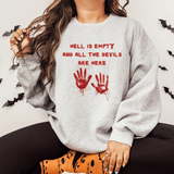 Devils' Descent Blood Handprint Halloween Sweatshirt