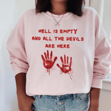 Devils' Descent Blood Handprint Halloween Sweatshirt