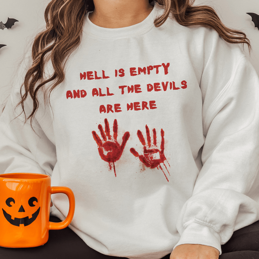 Devils' Descent Blood Handprint Halloween Sweatshirt