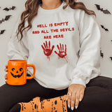 Devils' Descent Blood Handprint Halloween Sweatshirt