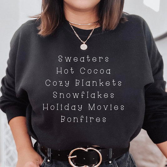 Winter Favorites List Sweatshirt