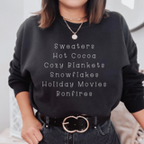 Winter Favorites List Sweatshirt
