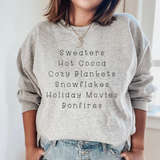 Winter Favorites List Sweatshirt