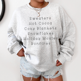 Winter Favorites List Sweatshirt