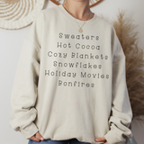 Winter Favorites List Sweatshirt