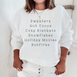 Winter Favorites List Sweatshirt