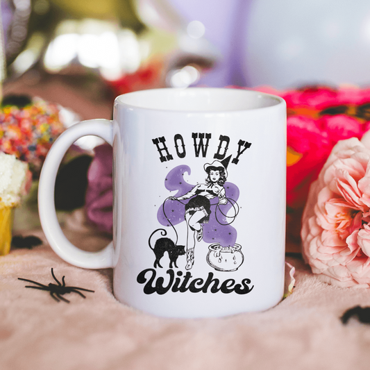 Howdy Witches Western Cowgirl Cauldron Mug