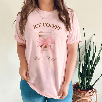 Girly Iced Coffee Social Club T Shirt