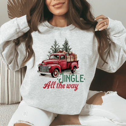 Vintage Christmas Truck Jingle Sweatshirt