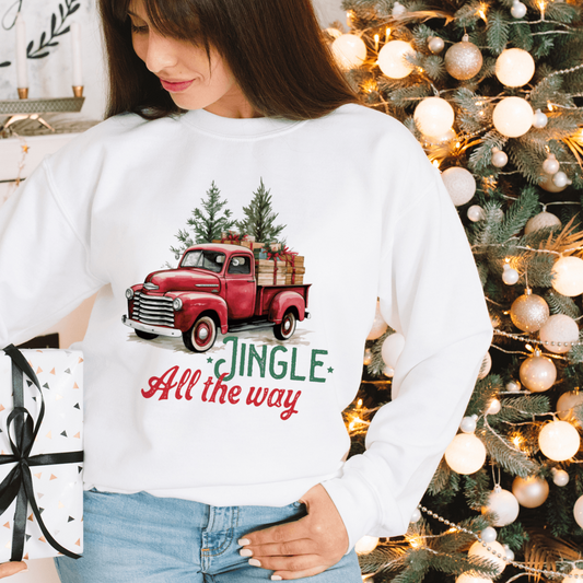 Vintage Christmas Truck Jingle Sweatshirt
