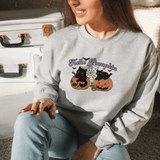 Hello Pumpkin Jack O' Lantern Kittens Halloween White Sweatshirt
