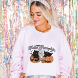 Hello Pumpkin Jack O' Lantern Kittens Halloween White Sweatshirt