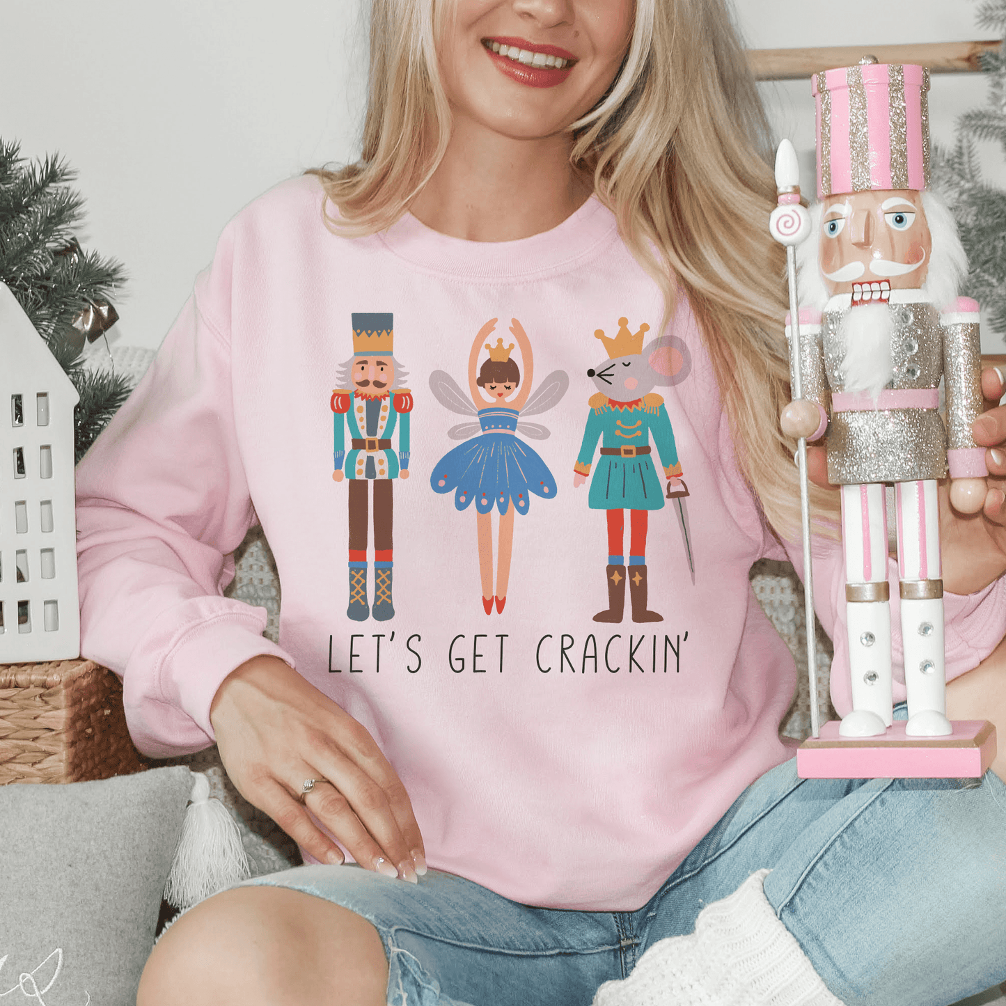 Nutcracker Trio Holiday 'Let's Get Crackin' Sweatshirt