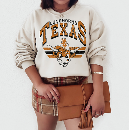 Retro Longhorns Vintage Bevo UT Austin Sweatshirt