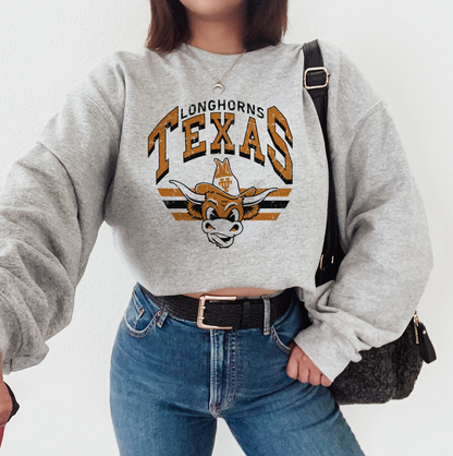 Retro Longhorns Vintage Bevo UT Austin Sweatshirt