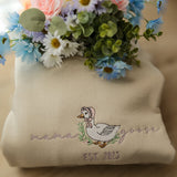 Personalized Date Embroidered Mama Goose Sweatshirt or T Shirt