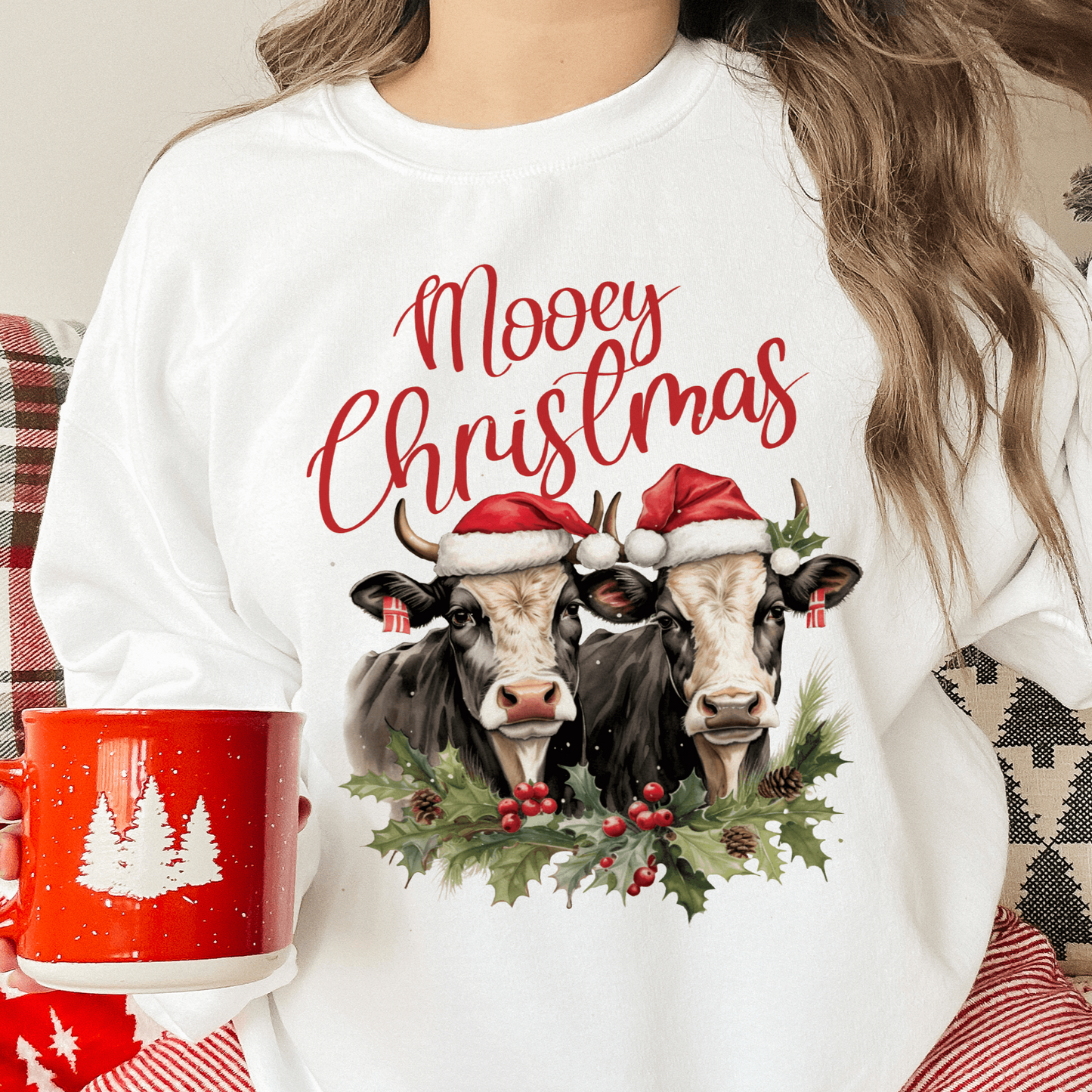 Mooey Christmas Cow Sweatshirt
