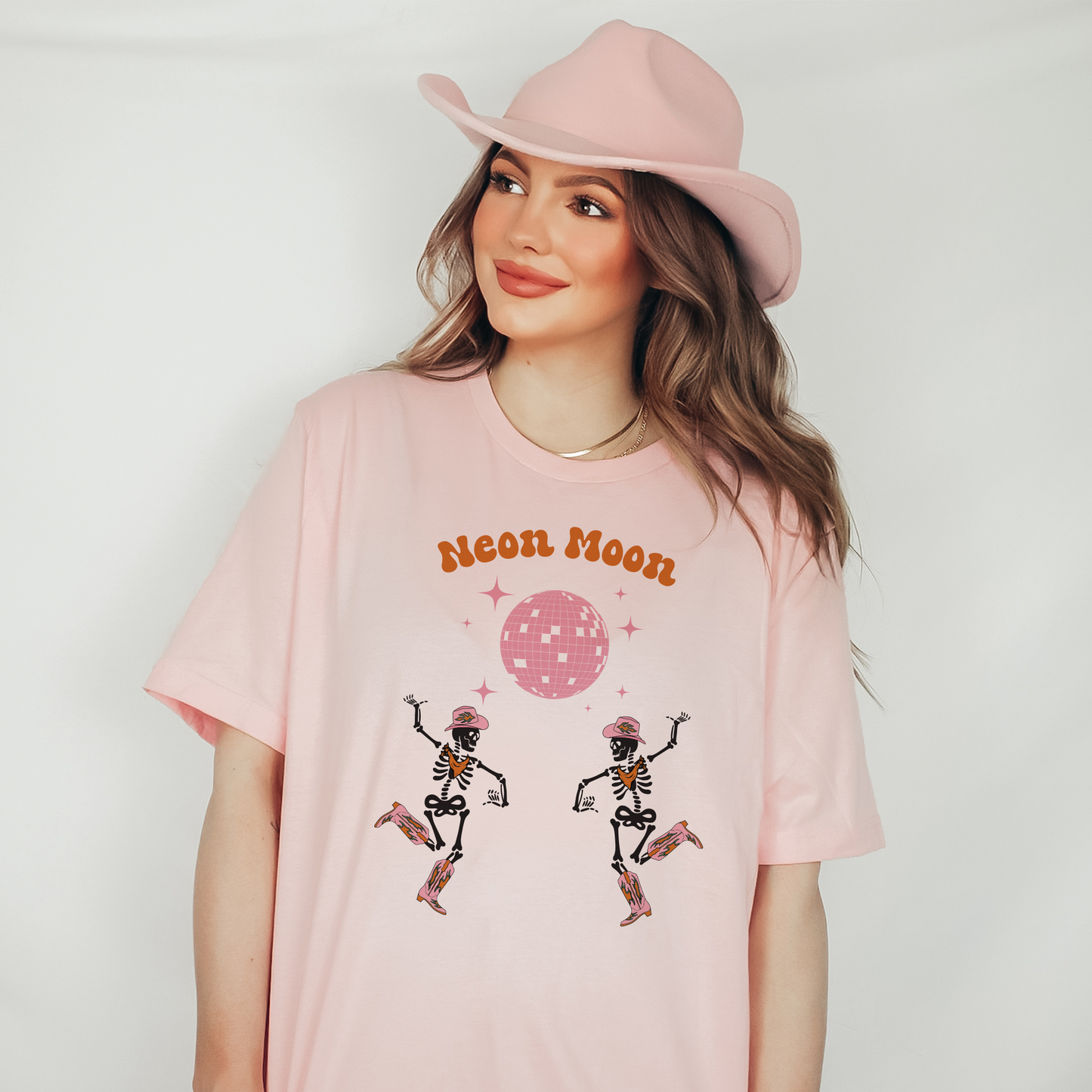 Neon Moon Cowgirl Skeletons T Shirt