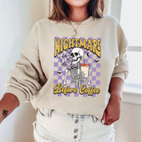 Caffeine Cravings Skeleton 'Nightmare Before Coffee' Sweatshirt