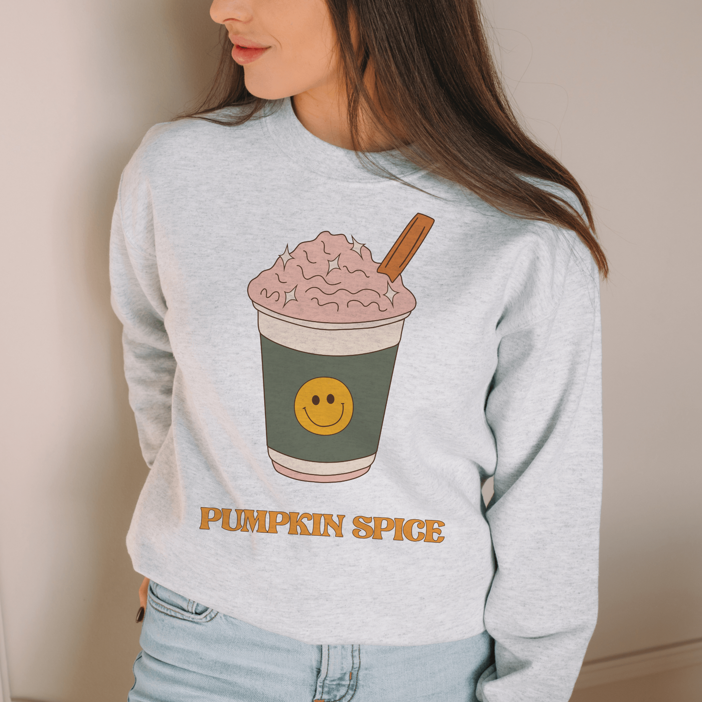 Pumpkin Spice Latte Cartoon Sweatshirt