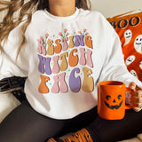 Resting Witch Face Bubble Letter Sweatshirt