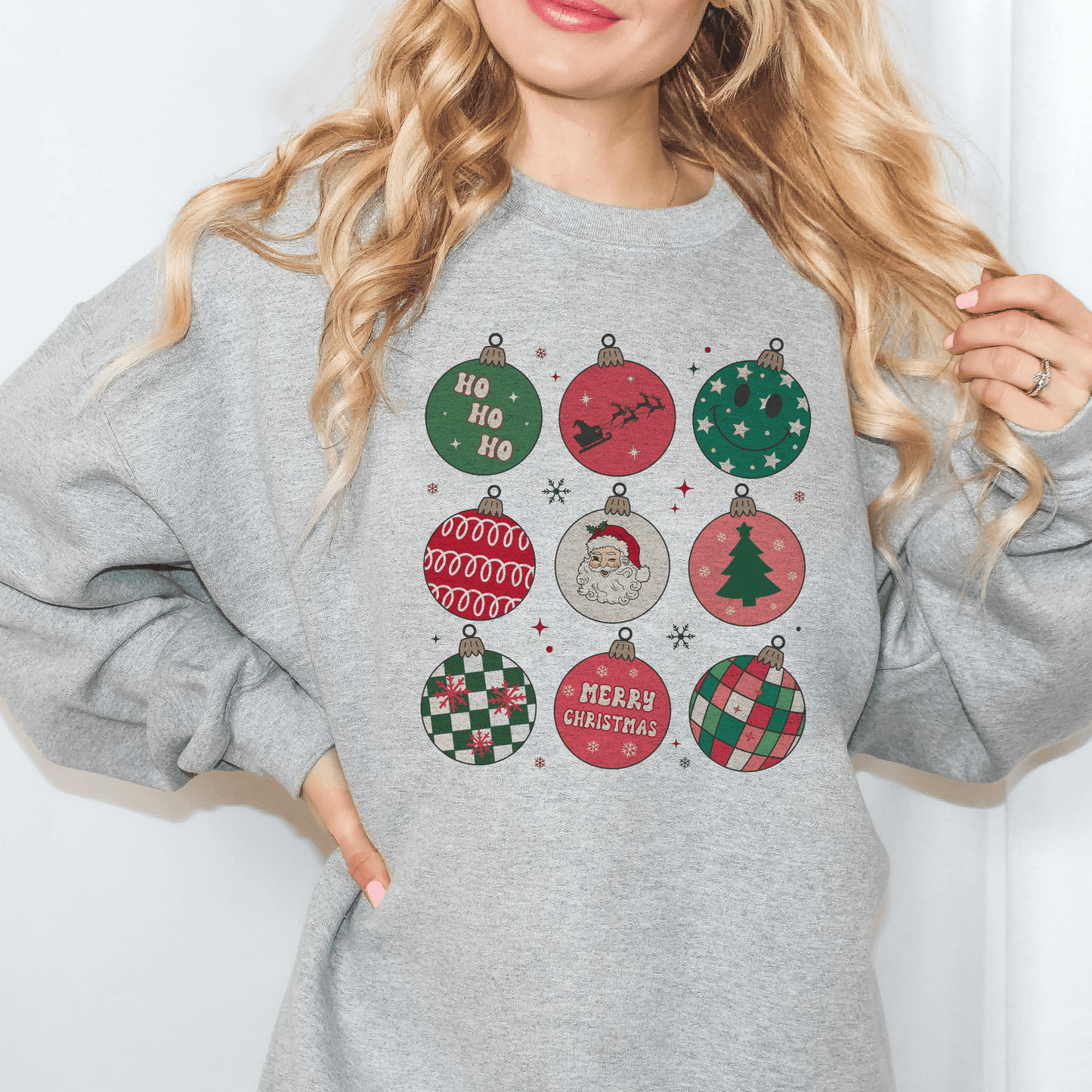 Retro Ornaments Festive Sweatshirt